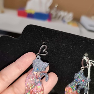 Szépséges cicás fülbevaló - ékszer - fülbevaló - lógó fülbevaló - Meska.hu