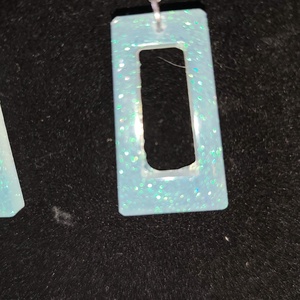 Kékes zöld fülbevaló, Ékszer, Fülbevaló, Lógó fülbevaló, Mindenmás, MESKA