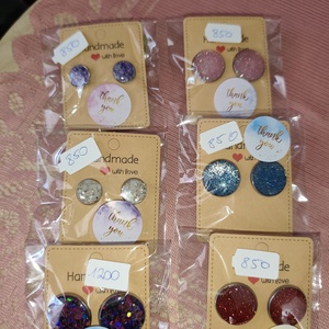 Szépséges színes fülbevalók - ékszer - fülbevaló - pötty fülbevaló - Meska.hu