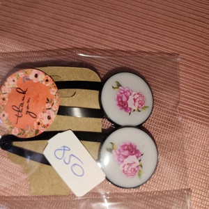 Virágos csattok - ruha & divat - hajdísz & hajcsat - hajcsat & hajtű - Meska.hu