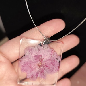 valódi virág medálos nyaklánc - ékszer - nyaklánc - medálos nyaklánc - Meska.hu