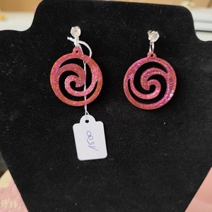 Spirál alakú fülbevaló - ékszer - fülbevaló - lógós kerek fülbevaló - Meska.hu