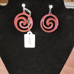 Spirál alakú fülbevaló - ékszer - fülbevaló - lógós kerek fülbevaló - Meska.hu