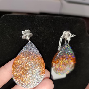 Bronz Ezüst és Fekete Fülbevaló, Ékszer, Fülbevaló, Lógó csepp fülbevaló, Mindenmás, MESKA