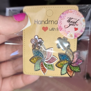 Színes virágos fülbevaló, Ékszer, Fülbevaló, Lógó fülbevaló, Mindenmás, MESKA