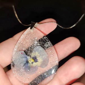 Szárított virágos nyaklánc, Ékszer, Nyaklánc, Medálos nyaklánc, Mindenmás, MESKA