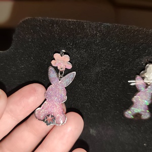 Nyuszis fülbevaló - ékszer - fülbevaló - lógó fülbevaló - Meska.hu