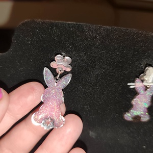 Nyuszis fülbevaló - ékszer - fülbevaló - lógó fülbevaló - Meska.hu