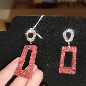 Pirosas bronz színű nyári fülbevaló - ékszer - fülbevaló - lógó fülbevaló - Meska.hu