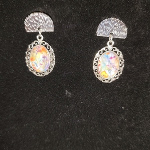  Üveglencsés Vintage stílusú fülbevaló, Ékszer, Fülbevaló, Lógó fülbevaló, Mindenmás, MESKA