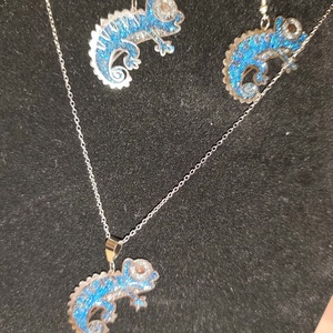 Kék kaméleonos ékszerszett, Ékszer, Ékszerszett, Mindenmás, MESKA