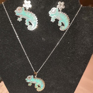 Türkíz színű kaméleon ékszerszett, Ékszer, Ékszerszett, Mindenmás, MESKA