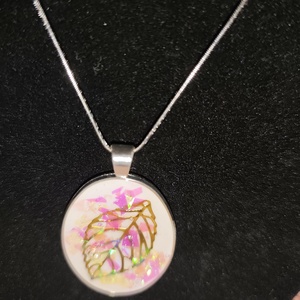 Arany faleveles nyaklánc - ékszer - nyaklánc - medálos nyaklánc - Meska.hu