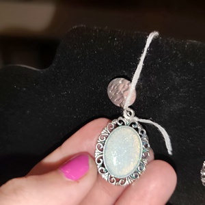 Vintage fülbevaló türkíz színben, Ékszer, Fülbevaló, Lógó fülbevaló, Mindenmás, MESKA