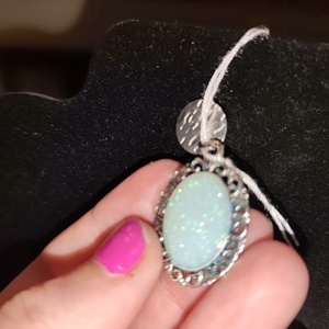 Vintage fülbevaló türkíz színben - ékszer - fülbevaló - lógó fülbevaló - Meska.hu