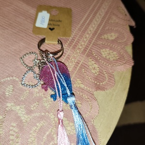 Szépséges Páros szívecskés kulcstartó - táska & tok - kulcstartó & táskadísz - kulcstartó - Meska.hu