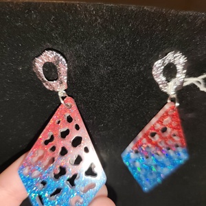 Színátmenetes fülbevaló - ékszer - fülbevaló - lógó fülbevaló - Meska.hu