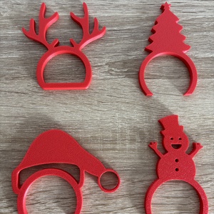 3D nyomtatott karácsonyi szalvétagyűrű - otthon & életmód - konyhafelszerelés, tálalás - tálalás - szalvétatartó, szalvétagyűrű - Meska.hu