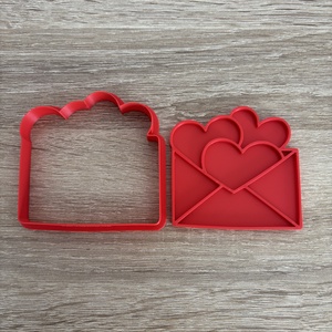 3D nyomtatott Valentin-napi boríték sütikiszúró - Meska.hu