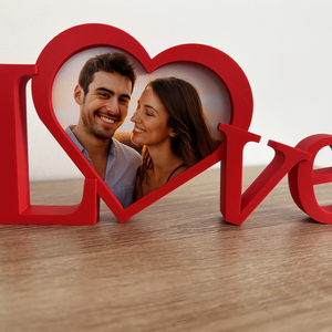 LOVE szív alakú képtartó 3D nyomtatott Valentin napi ajándék, Otthon & Életmód, Dekoráció, Kép & Falikép, Képkeret, Mindenmás, MESKA