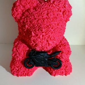 Egyedi rendelésre készült rózsamaci motorral - játék & sport - plüssállat & játékfigura - maci - Meska.hu