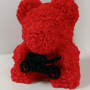 Rózsamaci motorral+talp egyedi megrendelésre - játék & sport - plüssállat & játékfigura - maci - Meska.hu