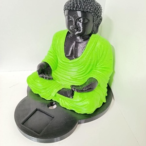 Buddha telefontartó+2 QR kód zenéhez - otthon & életmód - dekoráció - asztal és polc dekoráció - könyvszobor - Meska.hu