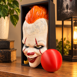 Pennywise festett könyvtámasz / Book Nook � Stephen King: Az - otthon & életmód - dekoráció - asztal és polc dekoráció - könyvtámasz - Meska.hu