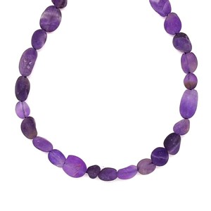 Ametiszt matt pebble 6-10mm  ékszerkészítő alapanyag (füzér), Kellékek & szerszámok, Ásvány alapanyag, Ásványfüzér, , MESKA