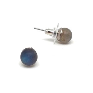 Fülbevaló matt golyó labradorit 8mm, Ékszer, Fülbevaló, Pötty fülbevaló, , MESKA
