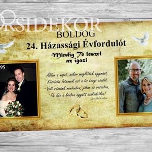 AKKOR ÉS MOST Házassági évforduló tábla, Otthon & Életmód, Dekoráció, Kép & Falikép, Táblakép, , MESKA
