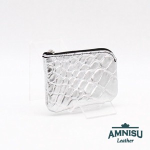 Ezüst krokkómintás egy cipzáras kulcstartó A1002 - táska & tok - kulcstartó & táskadísz - kulcstartó - Meska.hu