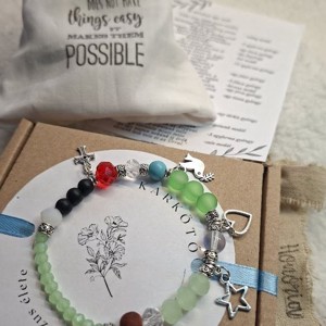 Jézus élete - keresztény történet karkötő-vzöld-110, Ékszer, Karkötő, Bogyós karkötő, , MESKA