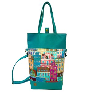 SuziartBag Türkiz házikós 3in1 táska - táska & tok - kézitáska & válltáska - válltáska - Meska.hu