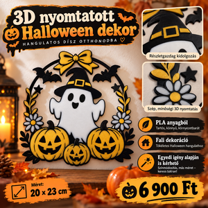 3D nyomtatott Halloween fali dekoráció � 20 � 23 cm, Otthon & Életmód, Dekoráció, Halloween, Halloweeni dekoráció, Mindenmás, MESKA