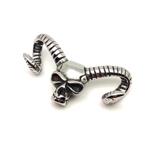 Medál acél koponya 5x2cm, Ékszer, Nyaklánc, Medál, , MESKA