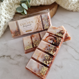Golden kasmír törhető illatviasz, elegáns,nőies virág illat - otthon & életmód - gyertya, illat, aroma - illatviasz - Meska.hu