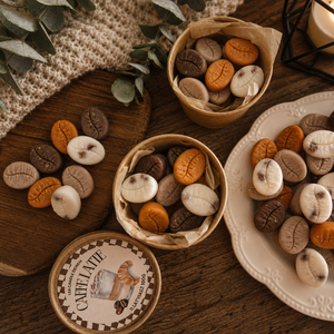 Caffe latte illatviasz, kávé formájú, édes fűszeres aroma - otthon & életmód - gyertya, illat, aroma - illatviasz - Meska.hu