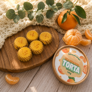 Mandarintorta illatviasz, édes citrusos élmény - otthon & életmód - gyertya, illat, aroma - illatviasz - Meska.hu
