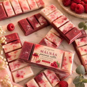 Málnás panna cotta illatviasz, igazi málnás desszertélmény - otthon & életmód - gyertya, illat, aroma - illatviasz - Meska.hu