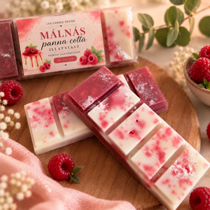 Málnás panna cotta illatviasz, igazi málnás desszertélmény - otthon & életmód - gyertya, illat, aroma - illatviasz - Meska.hu