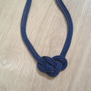Háromkarikás paracord kék fonott nyaklánc, Ékszer, Nyaklánc, Medálos nyaklánc, Ékszerkészítés, MESKA