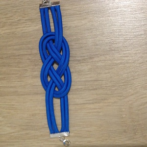 Fonott paracord kék karkötő, Ékszer, Nyaklánc, Medálos nyaklánc, Ékszerkészítés, MESKA