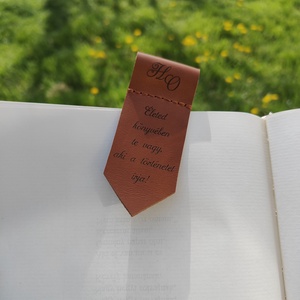 Valódi bőr könyvjelző - Egyedi mintával - Meska.hu