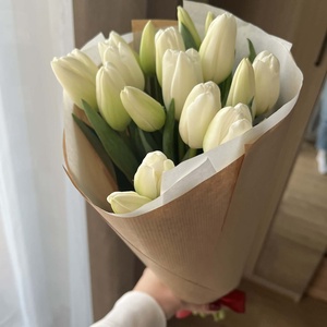 20 szálas fehér tulipán csokor - otthon & életmód - virágdekoráció - virágok - virágcsokor - Meska.hu