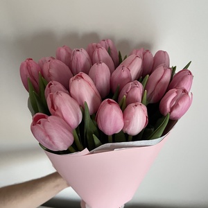 Rózsaszín tulipán csokor - otthon & életmód - virágdekoráció - virágok - szálas virág - Meska.hu