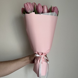Rózsaszín tulipán csokor - otthon & életmód - virágdekoráció - virágok - szálas virág - Meska.hu