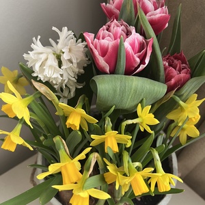 Tavaszi virágtál - nagy - Meska.hu