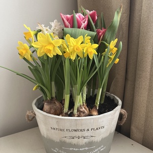 Tavaszi virágtál - nagy - otthon & életmód - dekoráció - asztal és polc dekoráció - asztaldísz - Meska.hu