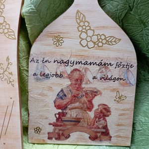 fakanál vágódeszkával 3 - otthon & életmód - konyhafelszerelés, tálalás - konyhai dekoráció - konyhai dísz - Meska.hu
